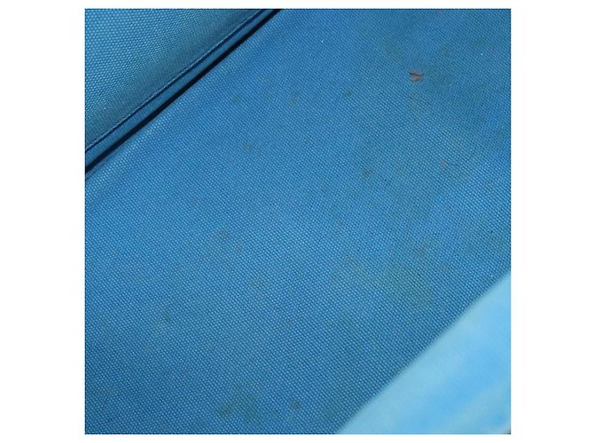 PRADA Canapa M Borsa a mano in tela 2 in 1 Blu Oro Auth ARZ233 D'oro - vista 11