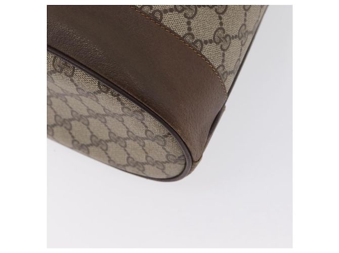 Borsa Gucci GG Supreme Web Sherry Line PVC Beige Oro 41 02 085 Auth ka2661 D'oro - vista 16