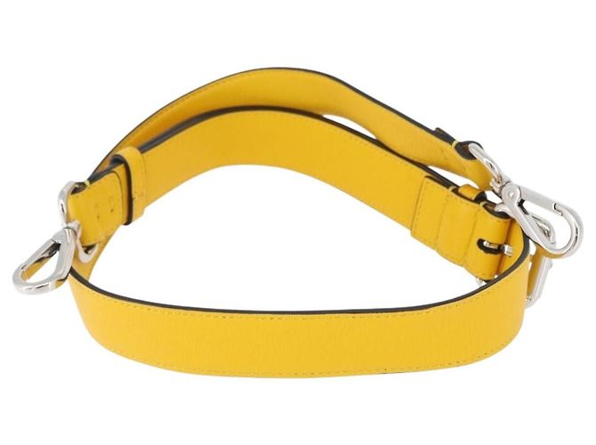 FENDI Cintura in Pelle per Spalla 35,4""-43,3"" Gialla Auth LNZ434 Giallo - vista 2
