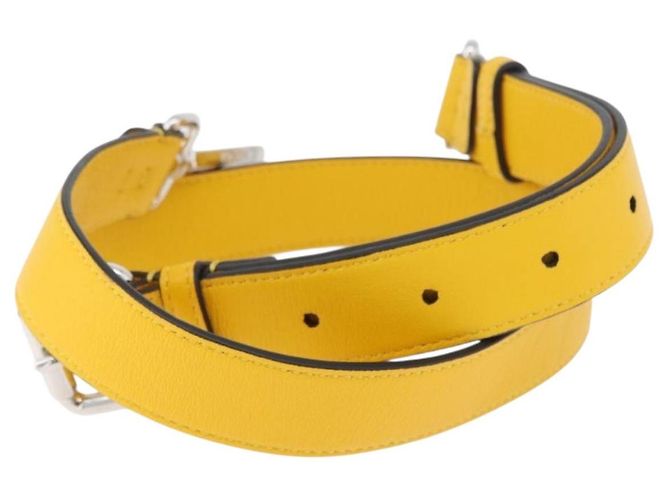 FENDI Cintura in Pelle per Spalla 35,4""-43,3"" Gialla Auth LNZ434 Giallo - vista 3