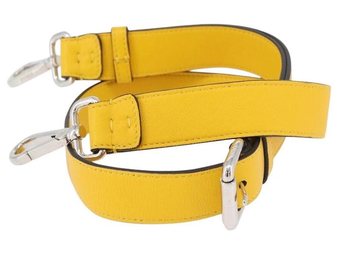 FENDI Cintura in Pelle per Spalla 35,4""-43,3"" Gialla Auth LNZ434 Giallo - vista 4