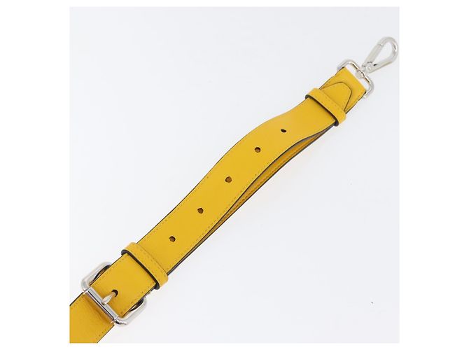 FENDI Cintura in Pelle per Spalla 35,4""-43,3"" Gialla Auth LNZ434 Giallo - vista 6