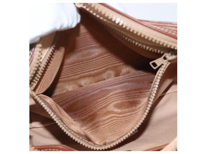 Céline Clutch in tela Macadam CELINE in pelle PVC beige oro Auth ki6467 D'oro - vista 10
