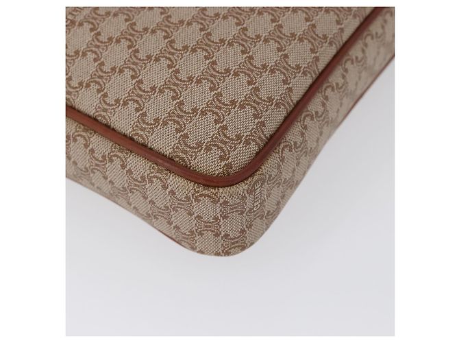 Céline Clutch in tela Macadam CELINE in pelle PVC beige oro Auth ki6467 D'oro - vista 15