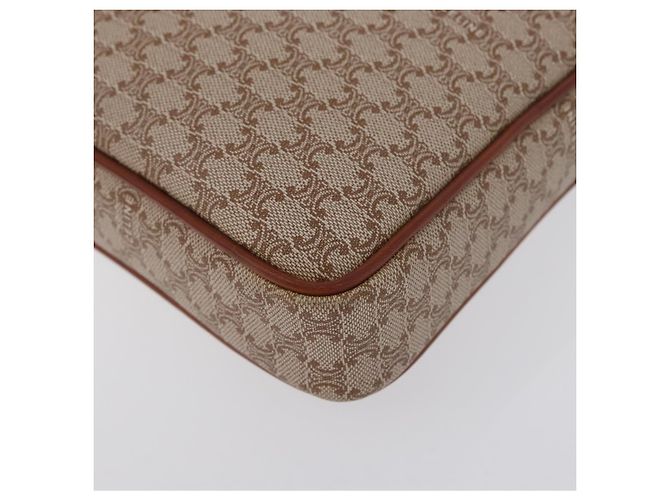 Céline Clutch in tela Macadam CELINE in pelle PVC beige oro Auth ki6467 D'oro - vista 16
