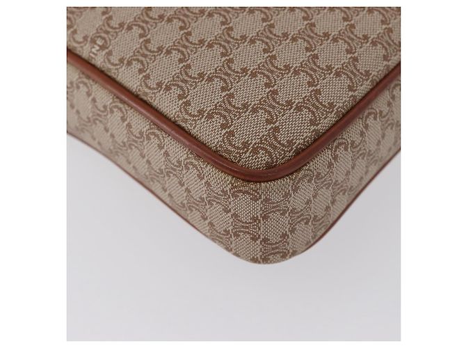Céline Clutch in tela Macadam CELINE in pelle PVC beige oro Auth ki6467 D'oro - vista 17