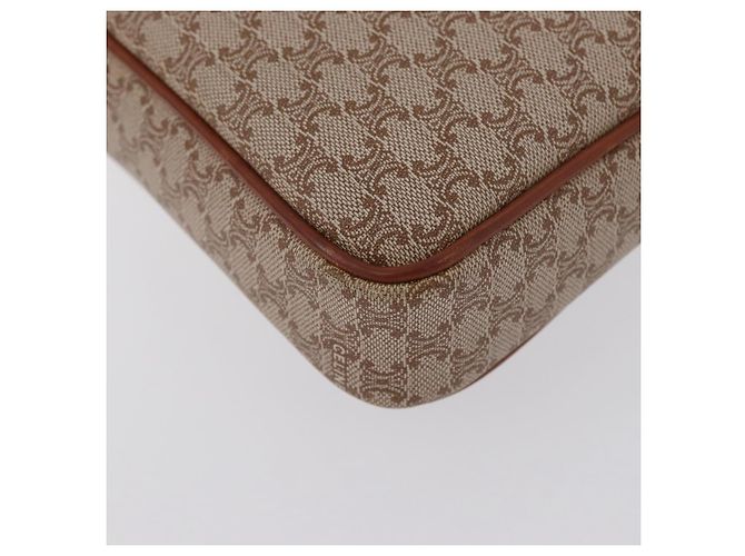 Céline Clutch in tela Macadam CELINE in pelle PVC beige oro Auth ki6467 D'oro - vista 18