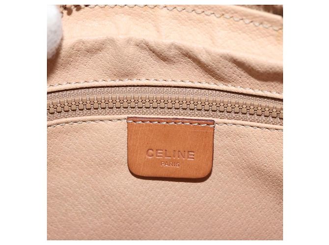 Céline Clutch in tela Macadam CELINE in pelle PVC beige oro Auth ki6467 D'oro - vista 21