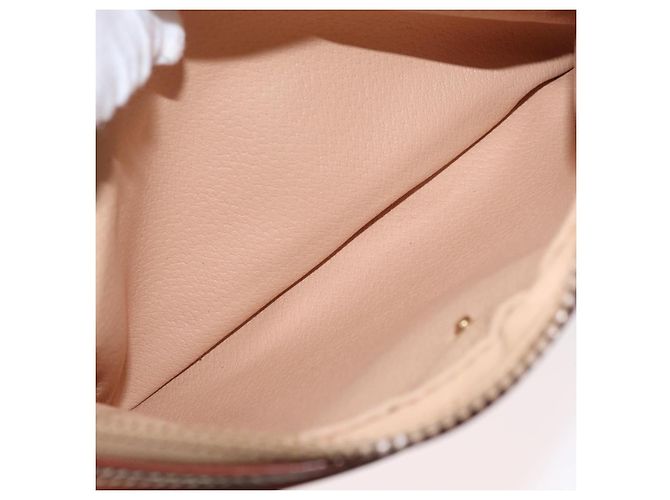 Céline Clutch in tela Macadam CELINE in pelle PVC beige oro Auth ki6467 D'oro - vista 24
