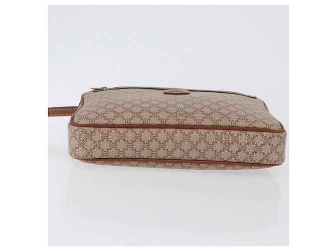 Céline Clutch in tela Macadam CELINE in pelle PVC beige oro Auth ki6467 D'oro - vista 5