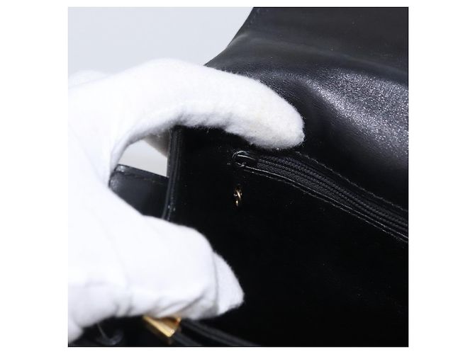 Borsa a Spalla CÉLINE Carrozza in Pelle Nera e Oro Auth ki6513 Nero D'oro - vista 22