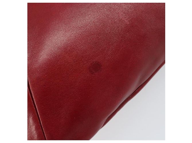 Borsa a mano Gancini in pelle rossa Salvatore Ferragamo Auth ARZ205 Rosso - vista 10