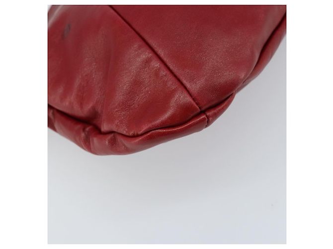 Borsa a mano Gancini in pelle rossa Salvatore Ferragamo Auth ARZ205 Rosso - vista 17