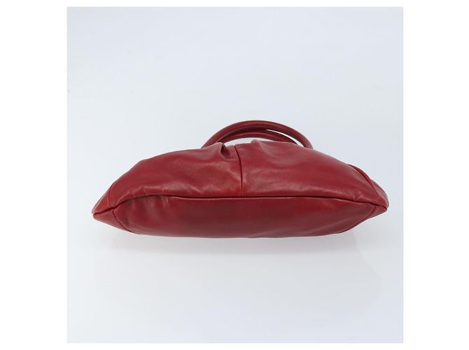 Borsa a mano Gancini in pelle rossa Salvatore Ferragamo Auth ARZ205 Rosso - vista 5