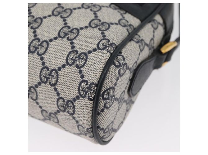 Gucci Borsa a Spalla GG Supreme Sherry Line PVC Navy Gold 98 02 004 Auth ki6519 D'oro Blu navy - vista 15