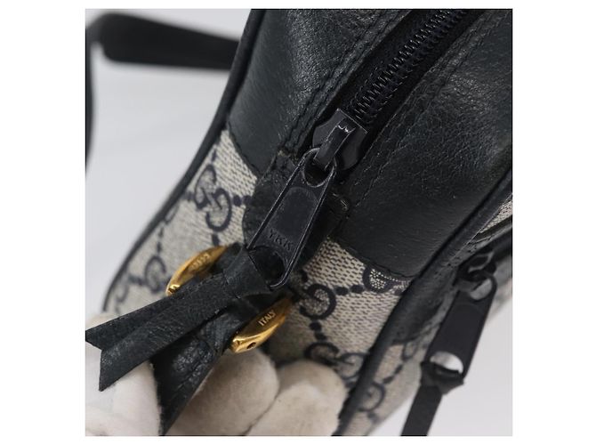 Gucci Borsa a Spalla GG Supreme Sherry Line PVC Navy Gold 98 02 004 Auth ki6519 D'oro Blu navy - vista 9