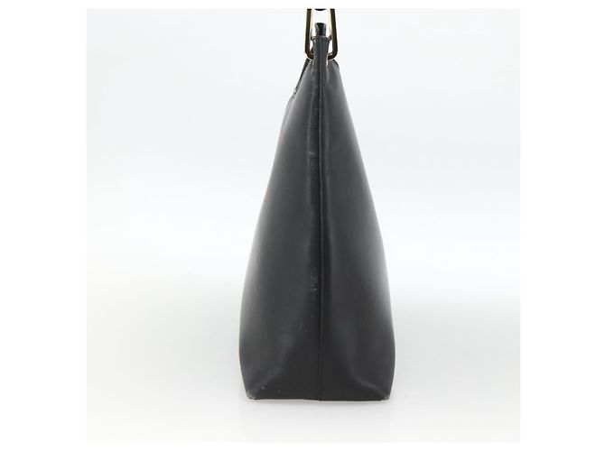 Borsa a Spalla in Pelle Gucci Bamboo Nera Oro 001 3006 Auth LNZ326 Nero D'oro - vista 3