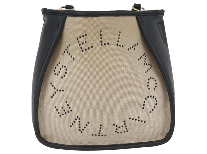 Autre Marque Borsa a Spalla Stella MacCartney in Tela e Pelle 2 in 1 Beige Oro Auth BA11119 D'oro - vista 13