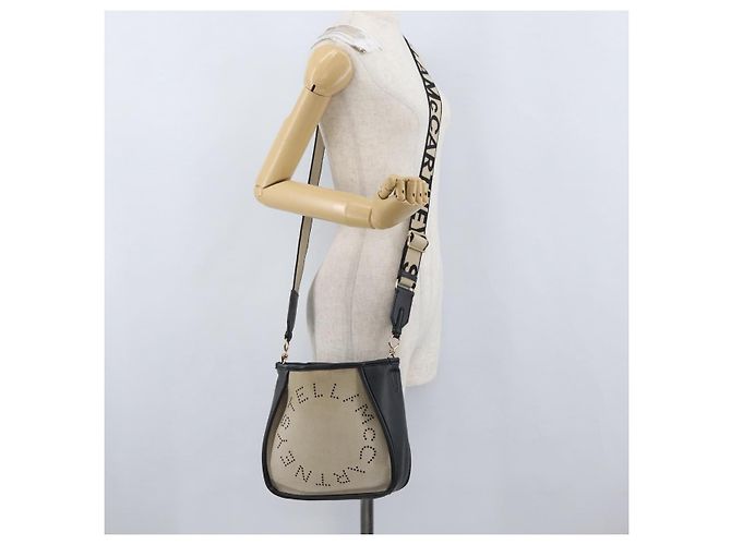 Autre Marque Borsa a Spalla Stella MacCartney in Tela e Pelle 2 in 1 Beige Oro Auth BA11119 D'oro - vista 19