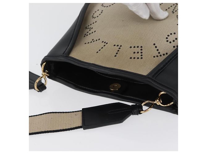 Autre Marque Borsa a Spalla Stella MacCartney in Tela e Pelle 2 in 1 Beige Oro Auth BA11119 D'oro - vista 6