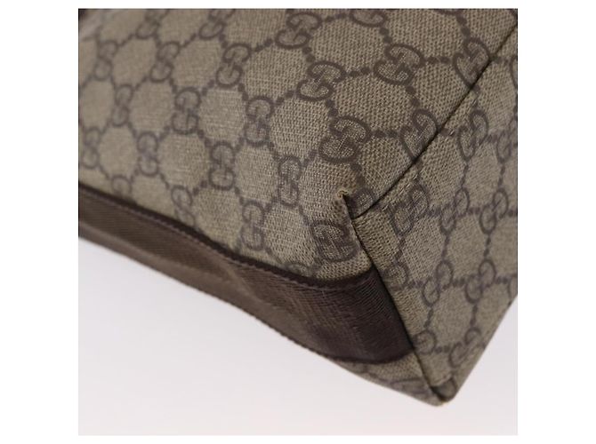 Gucci Borsa a Spalla GG Supreme in PVC Pelle Beige Argento 122373 Auth 173598 - vista 17
