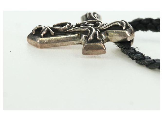 Collana Chrome Hearts Small Balkan Cross/W Boro Chip in argento Ag925 Auth 168247SM - vista 14