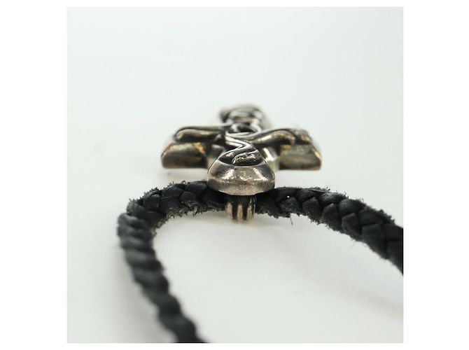Collana Chrome Hearts Small Balkan Cross/W Boro Chip in argento Ag925 Auth 168247SM - vista 15