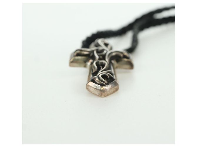 Collana Chrome Hearts Small Balkan Cross/W Boro Chip in argento Ag925 Auth 168247SM - vista 16