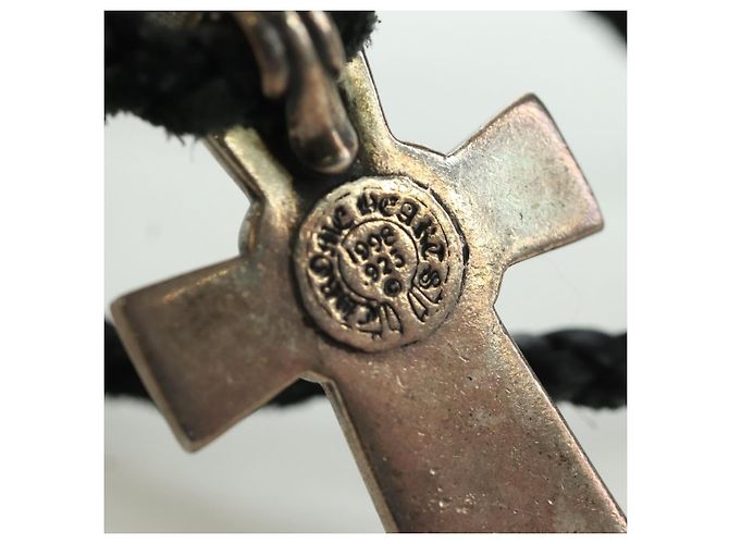 Collana Chrome Hearts Small Balkan Cross/W Boro Chip in argento Ag925 Auth 168247SM - vista 17