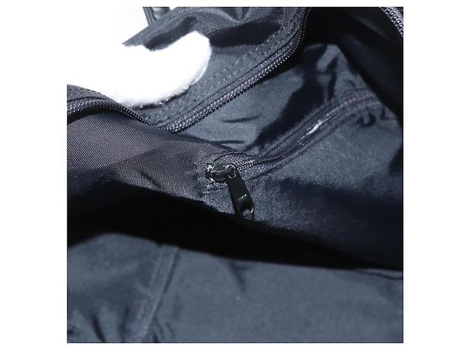 Borsa a mano Burberrys Nova Check Blue Label in nylon nero e argento Auth fm5217 - vista 20