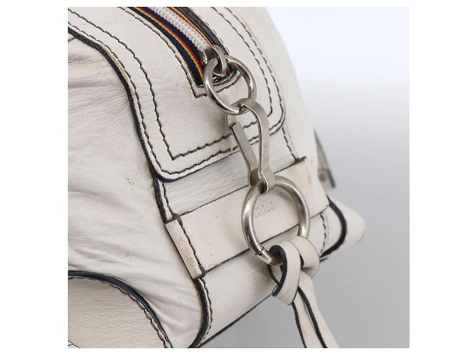 Chloé Borsa a mano Chloe in pelle bianca e argento Auth bs33592 Bianco - vista 10