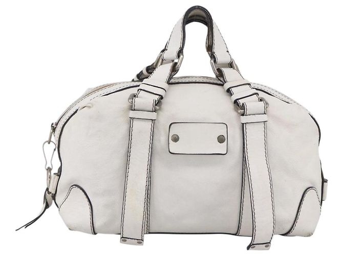 Chloé Borsa a mano Chloe in pelle bianca e argento Auth bs33592 Bianco - vista 13