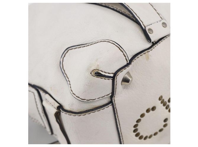 Chloé Borsa a mano Chloe in pelle bianca e argento Auth bs33592 Bianco - vista 14
