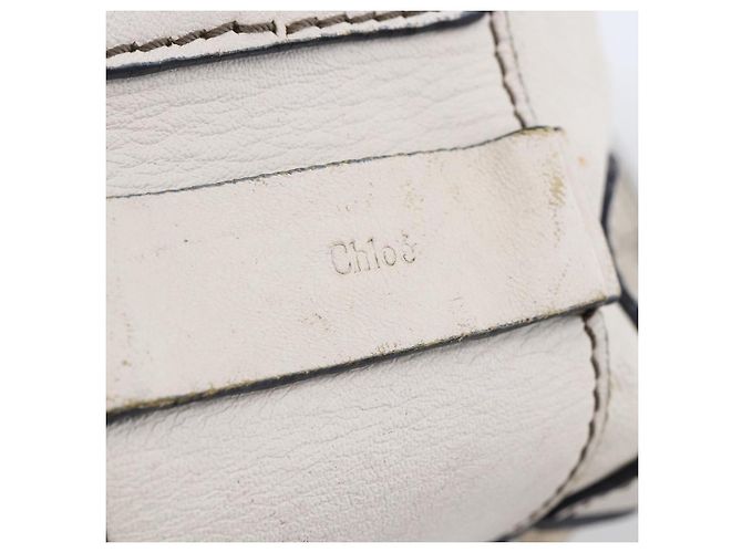 Chloé Borsa a mano Chloe in pelle bianca e argento Auth bs33592 Bianco - vista 17