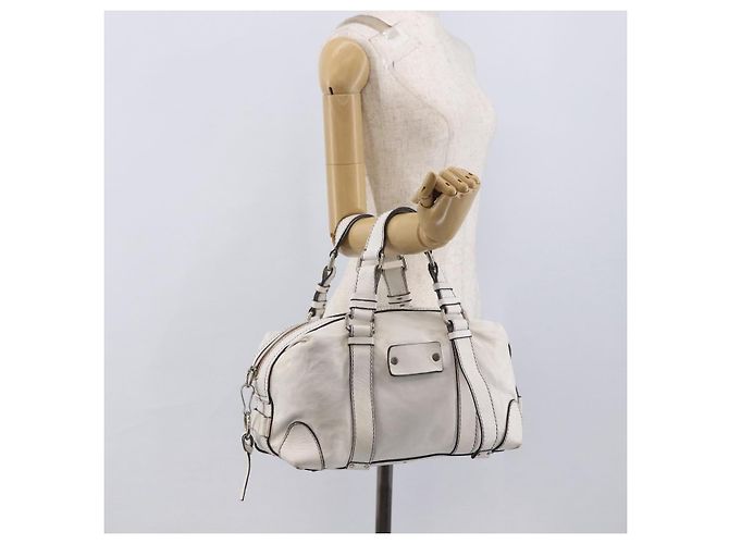 Chloé Borsa a mano Chloe in pelle bianca e argento Auth bs33592 Bianco - vista 22