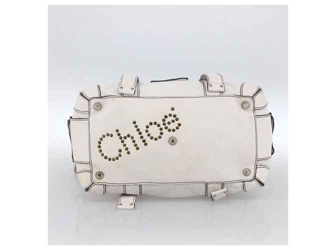 Chloé Borsa a mano Chloe in pelle bianca e argento Auth bs33592 Bianco - vista 5