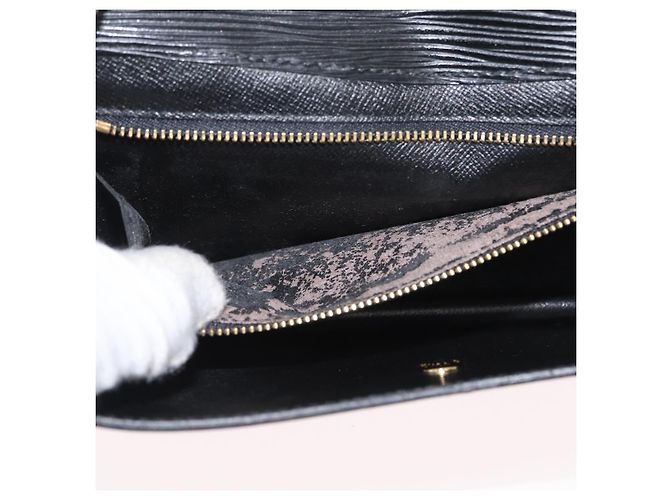 LOUIS VUITTON Clutch Montaigne 23 Epi Nero M52662 LV Auth 172524 - vista 11