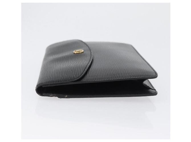 LOUIS VUITTON Clutch Montaigne 23 Epi Nero M52662 LV Auth 172524 - vista 4