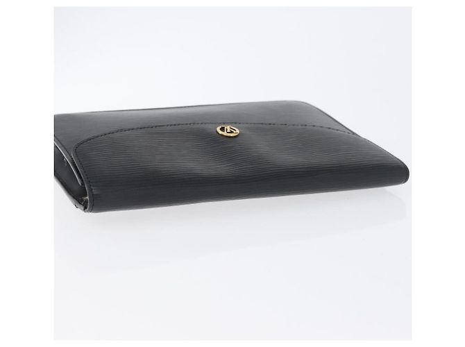 LOUIS VUITTON Clutch Montaigne 23 Epi Nero M52662 LV Auth 172524 - vista 5
