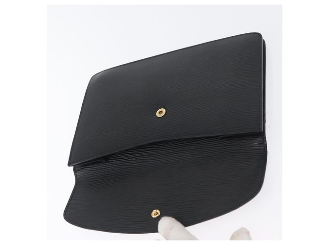LOUIS VUITTON Clutch Montaigne 23 Epi Nero M52662 LV Auth 172524 - vista 8