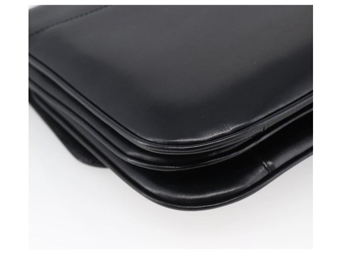 Céline Borsa a Spalla Horsebit in Pelle Nera e Oro Auth ka2765 Nero D'oro - vista 18