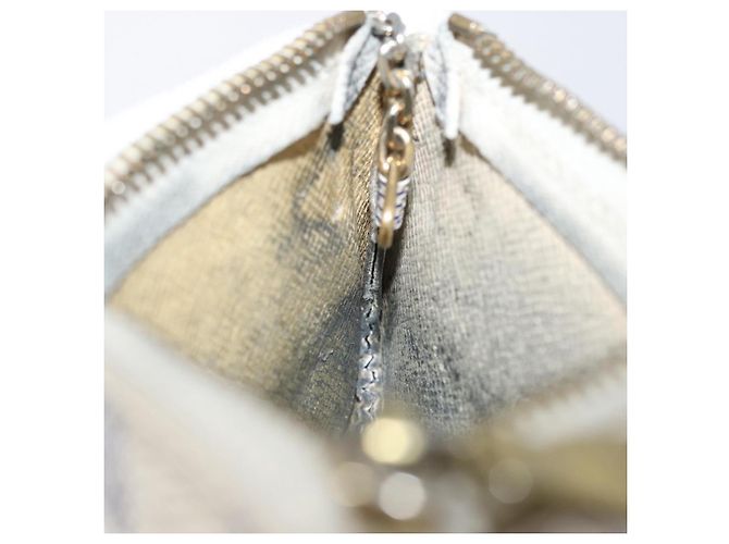 LOUIS VUITTON Pochette Cles Damier Azur Monedero N62659 LV Auth ki6438 - vista 18