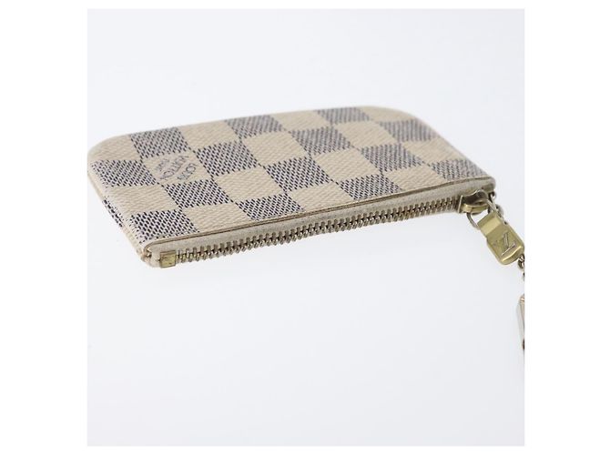 LOUIS VUITTON Pochette Cles Damier Azur Monedero N62659 LV Auth ki6438 - vista 5