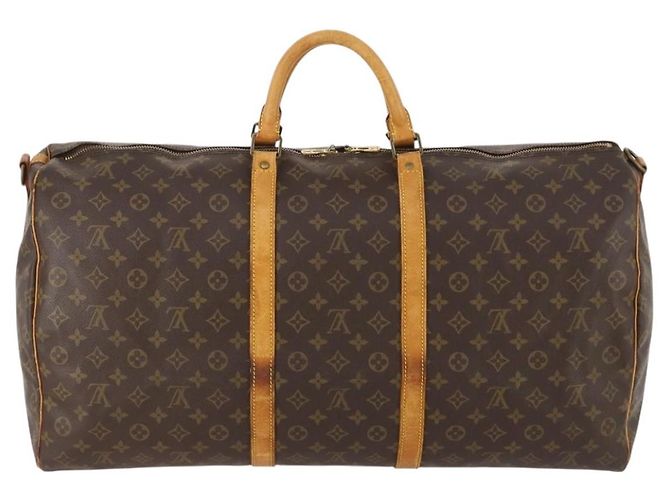 LOUIS VUITTON Borsa Boston Monogram Keepall Bandouliere 60 M41412 LV Auth BA10840 Monogramma - vista 2
