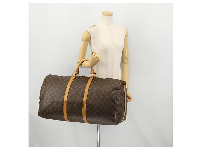 LOUIS VUITTON Borsa Boston Monogram Keepall Bandouliere 60 M41412 LV Auth BA10840 Monogramma - vista 22
