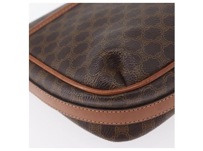 Céline Borsa a spalla in tela Macadam CELINE in pelle PVC marrone oro Auth fm5173 D'oro - vista 15