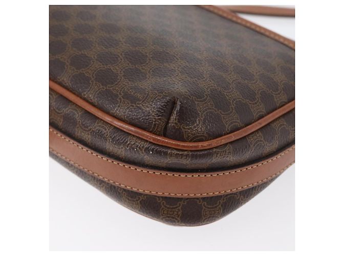 Céline Borsa a spalla in tela Macadam CELINE in pelle PVC marrone oro Auth fm5173 D'oro - vista 16