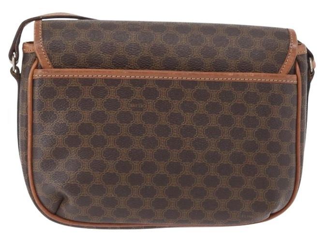 Céline Borsa a spalla in tela Macadam CELINE in pelle PVC marrone oro Auth fm5173 D'oro - vista 2