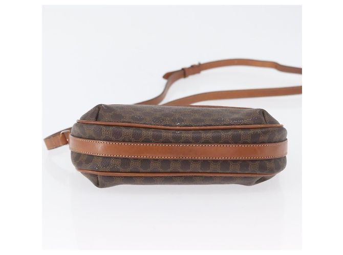 Céline Borsa a spalla in tela Macadam CELINE in pelle PVC marrone oro Auth fm5173 D'oro - vista 5