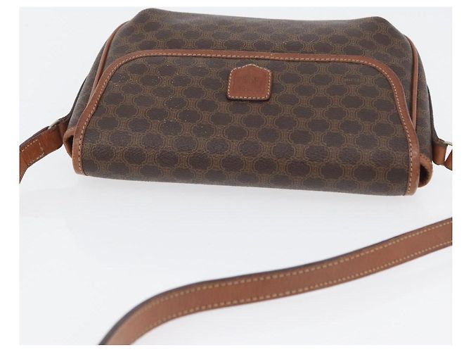 Céline Borsa a spalla in tela Macadam CELINE in pelle PVC marrone oro Auth fm5173 D'oro - vista 6